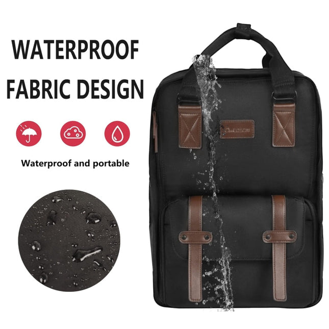 Cwatcun D78 Camera Laptop Backpack Bag, With Detachable Insert Camera Case