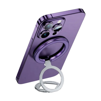 ZF039 Folding MagSafe Magnetic Ring Buckle Holder, ZF039 (Black), ZF039 (Blue), ZF039 (Purple), ZF039 (Silver)