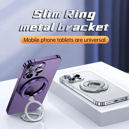 ZF039 Folding MagSafe Magnetic Ring Buckle Holder, ZF039 (Black), ZF039 (Blue), ZF039 (Purple), ZF039 (Silver)