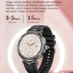 CF32 1.27 inch Screen Lady Smart Watch, Support Female Physiology Monitoring & 100+ Sports Modes, Silicone Band, Steel Band