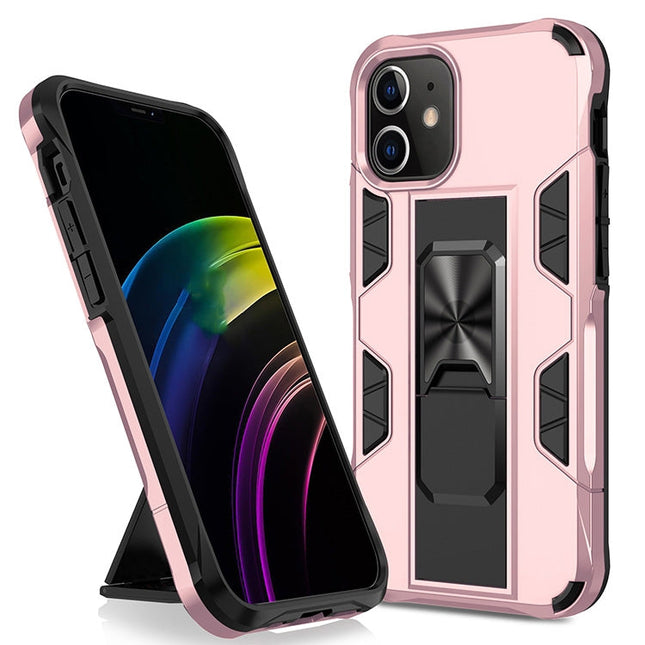Armor Shockproof TPU + PC Magnetic Protective Case with Invisible Holder, For iPhone 8 Plus & 7 Plus, For iPhone SE 2022 / SE 2020 & 8 & 7, For iPhone 11 Pro, For iPhone 11, For iPhone 11 Pro Max, For iPhone XS / X, For iPhone XR, For iPhone XS Max����...