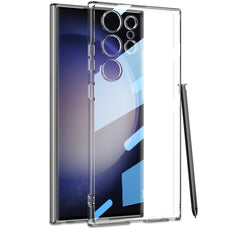 GKK Plating Transparent TPU Phone Case, Without pen, For Samsung Galaxy S24 Ultra, For Samsung Galaxy S24