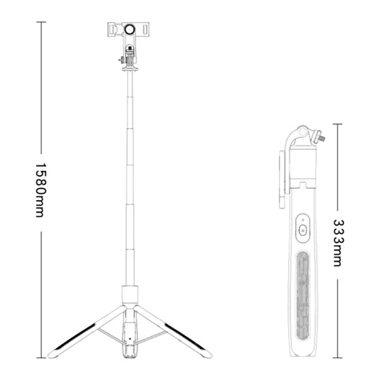 Yesido SF13 Retractable Extended Bluetooth Tripod Phone Live Streaming Selfie Stand, SF13