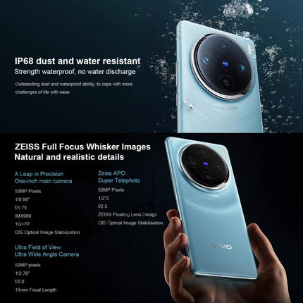 vivo X100 Pro, Face ID / Fingerprint Identification, 6.78 inch Android 14 OriginOS 4 Dimensity 9300 Octa Core 3.25GHz, OTG, NFC, Network: 5G