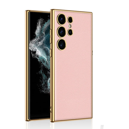 GKK Plating TPU + Leather Full Coverage Phone Case, For Samsung Galaxy S24 Ultra 5G, For Samsung Galaxy S24+ 5G, For Samsung Galaxy S24 5G