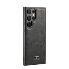 Fierre Shann Leather Texture Phone Back Cover Case, For Samsung Galaxy S24 Ultra 5G, For Samsung Galaxy S24+ 5G, For Samsung Galaxy S24 5G
