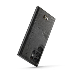 Fierre Shann Leather Texture Phone Back Cover Case, For Samsung Galaxy S24 Ultra 5G, For Samsung Galaxy S24+ 5G, For Samsung Galaxy S24 5G