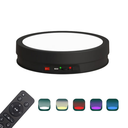 22cm Colorful LED Light Electric Rotating Display Stand Turntable