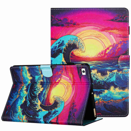 Painted Pattern Stitching Smart Leather Tablet Case, For iPad mini 5 / 4 / 3 / 2 / 1, For iPad 9.7 2018 / 2017