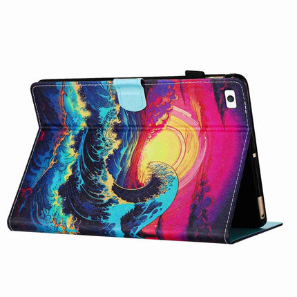 Painted Pattern Stitching Smart Leather Tablet Case, For iPad mini 5 / 4 / 3 / 2 / 1, For iPad 9.7 2018 / 2017