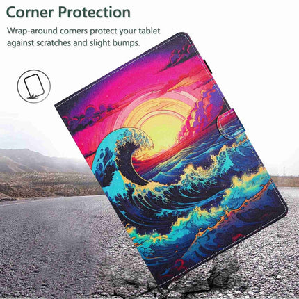 Painted Pattern Stitching Smart Leather Tablet Case, For iPad mini 5 / 4 / 3 / 2 / 1, For iPad 9.7 2018 / 2017