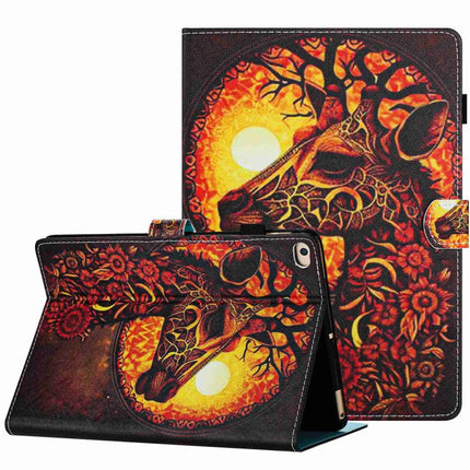 Painted Pattern Stitching Smart Leather Tablet Case, For iPad mini 5 / 4 / 3 / 2 / 1, For iPad 9.7 2018 / 2017