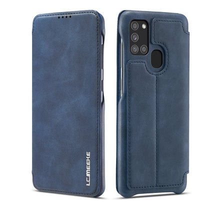 LC.IMEEKE Hon Ancient Series Horizontal Flip Leather Case with Holder & Card Slot, For Samsung Galaxy A21s