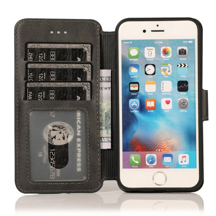 Calf Texture Magnetic Buckle Horizontal Flip Leather Case with Holder & Card Slots & Wallet & Photo Frame, For iPhone 6 / 6s, For iPhone 7 / 8, For iPhone 7 Plus / 8 Plus, For iPhone X / XS