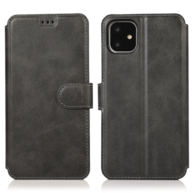Calf Texture Magnetic Buckle Horizontal Flip Leather Case with Holder & Card Slots & Wallet & Photo Frame, For iPhone 12 / 12 Pro