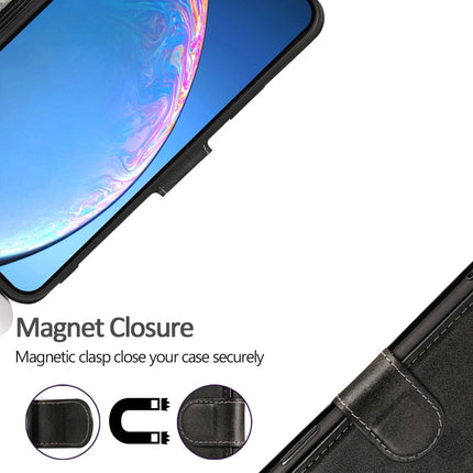 Calf Texture Magnetic Buckle Horizontal Flip Leather Case with Holder & Card Slots & Wallet & Photo Frame, For iPhone 12 / 12 Pro