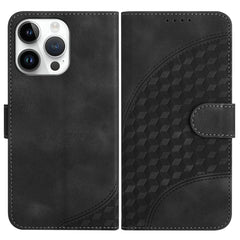 YX0060 Elephant Head Embossed Phone Leather Case with Lanyard, For iPhone 15 Pro Max, For iPhone 15 Pro, For iPhone 15 Plus