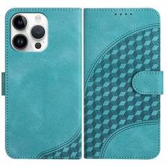 YX0060 Elephant Head Embossed Phone Leather Case with Lanyard, For iPhone 15 Pro Max, For iPhone 15 Pro, For iPhone 15 Plus