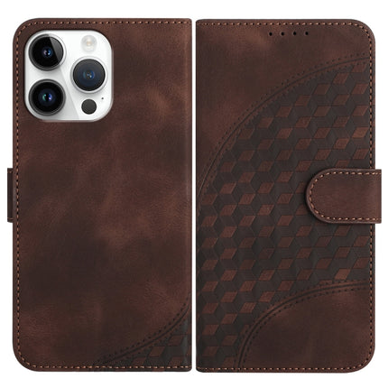 YX0060 Elephant Head Embossed Phone Leather Case with Lanyard, For iPhone 15 Pro Max, For iPhone 15 Pro, For iPhone 15 Plus