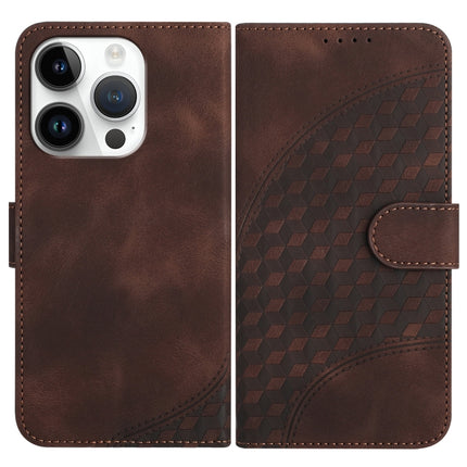 YX0060 Elephant Head Embossed Phone Leather Case with Lanyard, For iPhone 15 Pro Max, For iPhone 15 Pro, For iPhone 15 Plus