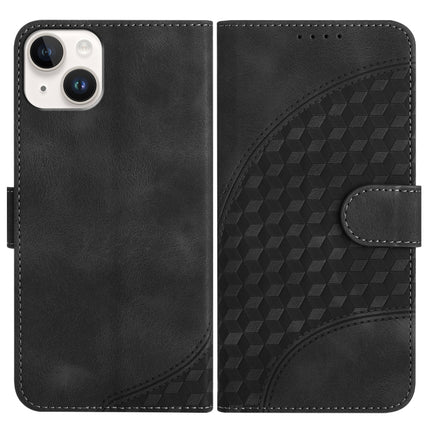 YX0060 Elephant Head Embossed Phone Leather Case with Lanyard, For iPhone 15 Pro Max, For iPhone 15 Pro, For iPhone 15 Plus