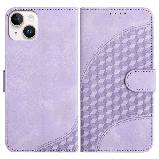 YX0060 Elephant Head Embossed Phone Leather Case with Lanyard, For iPhone 14 Plus, For iPhone 14, For iPhone 14 Pro