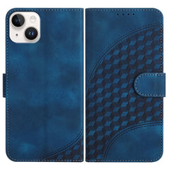 YX0060 Elephant Head Embossed Phone Leather Case with Lanyard, For iPhone 14 Plus, For iPhone 14, For iPhone 14 Pro