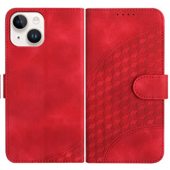 YX0060 Elephant Head Embossed Phone Leather Case with Lanyard, For iPhone 14 Plus, For iPhone 14, For iPhone 14 Pro