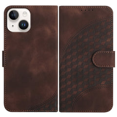 YX0060 Elephant Head Embossed Phone Leather Case with Lanyard, For iPhone 14 Plus, For iPhone 14, For iPhone 14 Pro