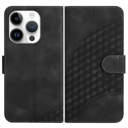 YX0060 Elephant Head Embossed Phone Leather Case with Lanyard, For iPhone 14 Pro, For iPhone 14 Pro Max, For iPhone SE 2022/SE 2020/6/7/8