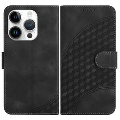 YX0060 Elephant Head Embossed Phone Leather Case with Lanyard, For iPhone 14 Plus, For iPhone 14, For iPhone 14 Pro