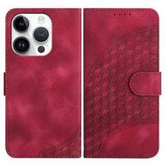 YX0060 Elephant Head Embossed Phone Leather Case with Lanyard, For iPhone 14 Plus, For iPhone 14, For iPhone 14 Pro