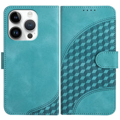 YX0060 Elephant Head Embossed Phone Leather Case with Lanyard, For iPhone 14 Plus, For iPhone 14, For iPhone 14 Pro