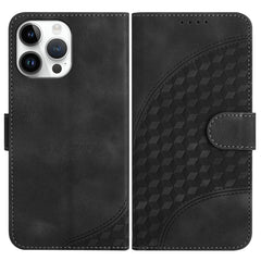 YX0060 Elephant Head Embossed Phone Leather Case with Lanyard