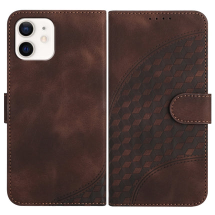 YX0060 Elephant Head Embossed Phone Leather Case with Lanyard, For iPhone 13 mini, For iPhone 12/12 Pro, For iPhone 12 Pro Max