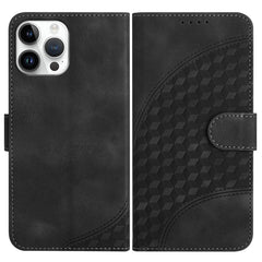 YX0060 Elephant Head Embossed Phone Leather Case with Lanyard