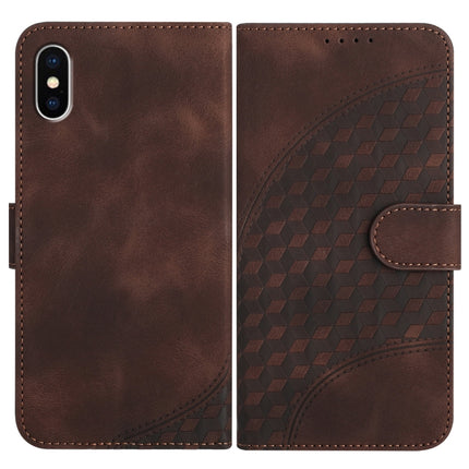 YX0060 Elephant Head Embossed Phone Leather Case with Lanyard, For iPhone 11 Pro, For iPhone XS / X, For iPhone XR