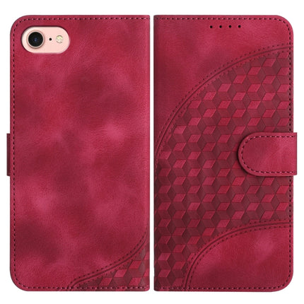 YX0060 Elephant Head Embossed Phone Leather Case with Lanyard, For iPhone 14 Pro, For iPhone 14 Pro Max, For iPhone SE 2022/SE 2020/6/7/8