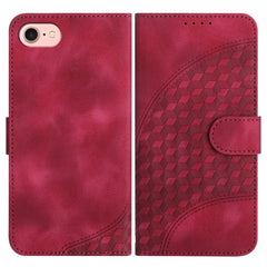 YX0060 Elephant Head Embossed Phone Leather Case with Lanyard