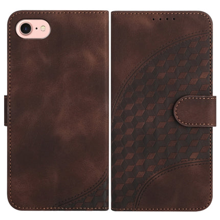 YX0060 Elephant Head Embossed Phone Leather Case with Lanyard, For iPhone 14 Pro, For iPhone 14 Pro Max, For iPhone SE 2022/SE 2020/6/7/8