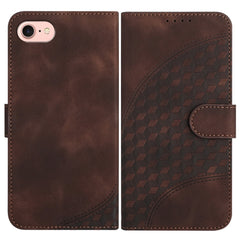 YX0060 Elephant Head Embossed Phone Leather Case with Lanyard