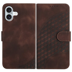 YX0060 Elephant Head Embossed Phone Leather Case with Lanyard, For iPhone 16 Pro, For iPhone 16 Plus, For iPhone 16