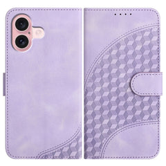 YX0060 Elephant Head Embossed Phone Leather Case with Lanyard, For iPhone 16 Pro, For iPhone 16 Plus, For iPhone 16