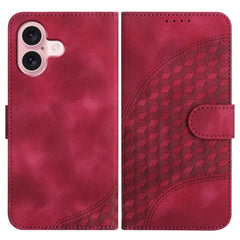 YX0060 Elephant Head Embossed Phone Leather Case with Lanyard, For iPhone 16 Pro, For iPhone 16 Plus, For iPhone 16
