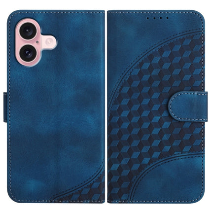 YX0060 Elephant Head Embossed Phone Leather Case with Lanyard, For iPhone 16 Pro, For iPhone 16 Plus, For iPhone 16