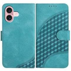 YX0060 Elephant Head Embossed Phone Leather Case with Lanyard, For iPhone 16 Pro, For iPhone 16 Plus, For iPhone 16
