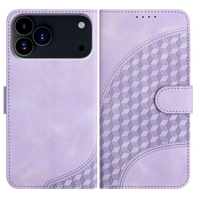 YX0060 Elephant Head Embossed Phone Leather Case with Lanyard, For iPhone 17e / 16e, For iPhone 17 Pro Max, For iPhone 17 Pro