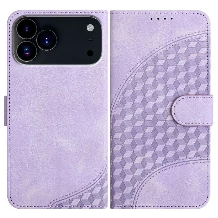 YX0060 Elephant Head Embossed Phone Leather Case with Lanyard, For iPhone 17 Pro Max, For iPhone 17 Pro, For iPhone 17