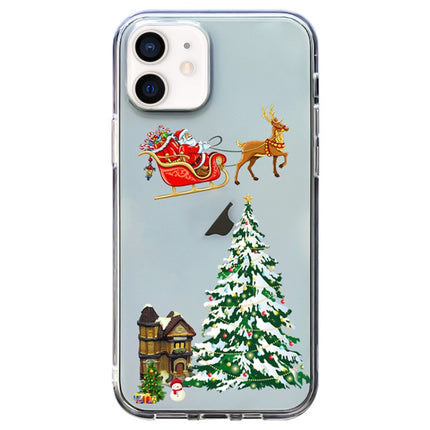 Christmas Colored Drawing Pattern High Transparent Soft TPU Phone Case, For iPhone 11 Pro Max, For iPhone 11, For iPhone 11 Pro