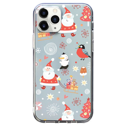 Christmas Colored Drawing Pattern High Transparent Soft TPU Phone Case, For iPhone 11 Pro Max, For iPhone 11, For iPhone 11 Pro
